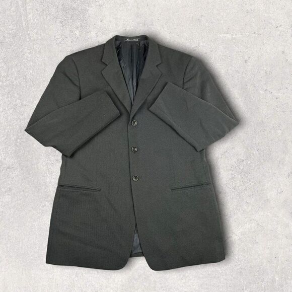 Armani Collezioni Gray Sports Coat Jacket Wool Blazer 3 Button Italian Men 42R - Picture 1 of 12